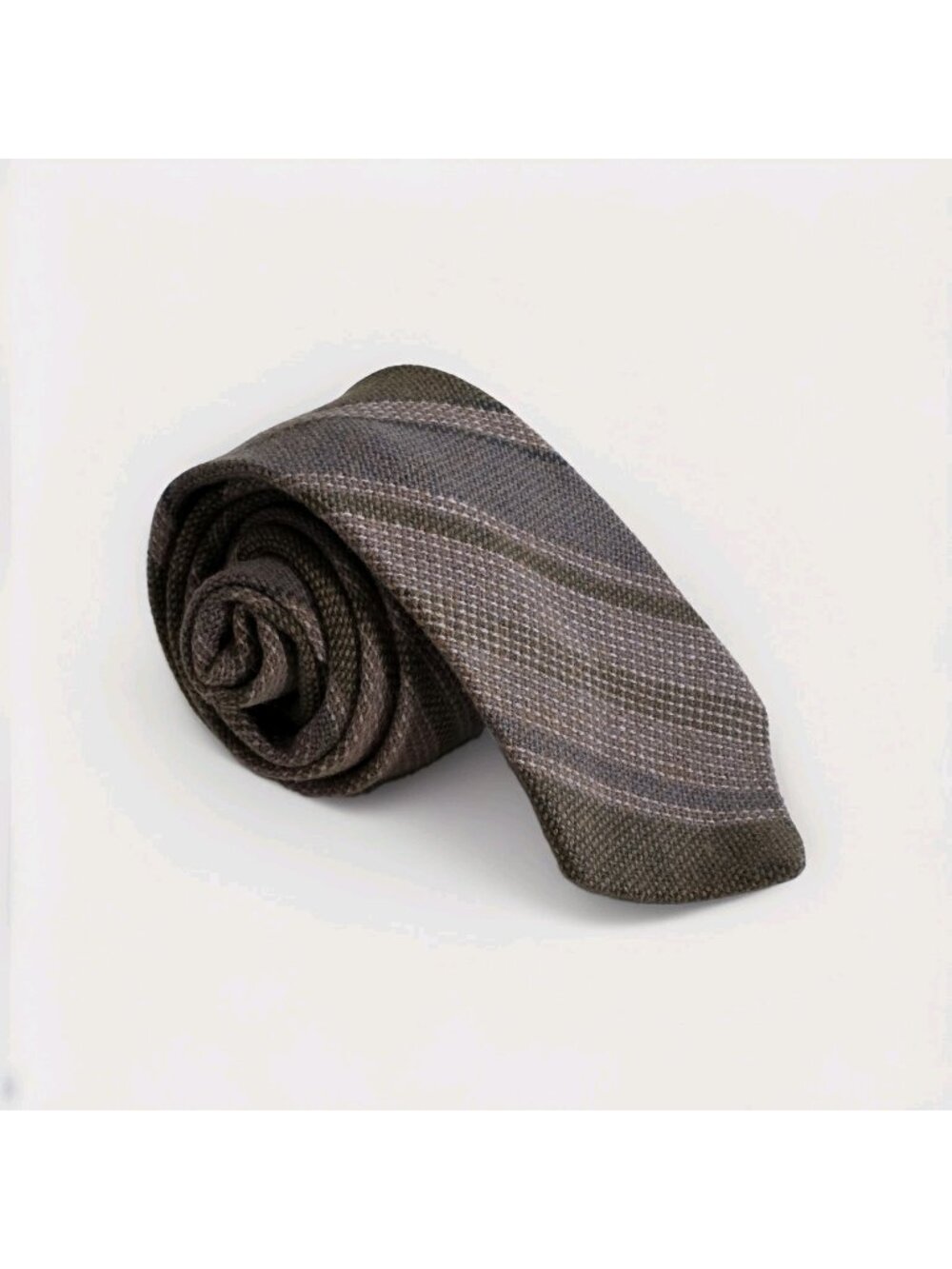 Vtg Lochcarron Scotland Necktie Lambswool Brown Plaid Tweed Tie W 3" L 54" FLAW